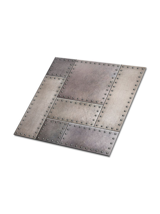 Wandsticker Vinyl Kacheln Design Textur Blatt Metall 9x30x30 cm