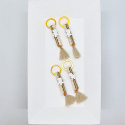 Afitechno Christening Charm Keychain Beige 125pcs