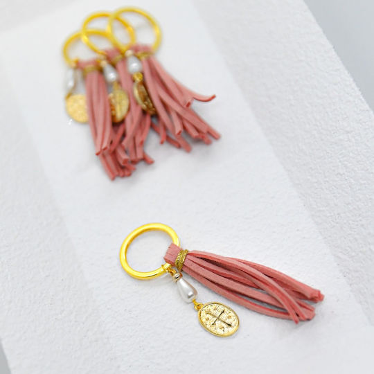 Afitechno Christening Charm Keychain Pink 75 Pieces