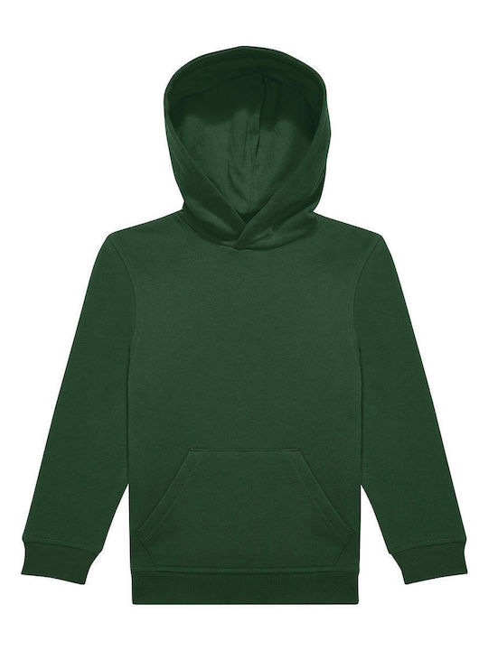 B&C Παιδικό Φούτερ με Κουκούλα Bottle Green