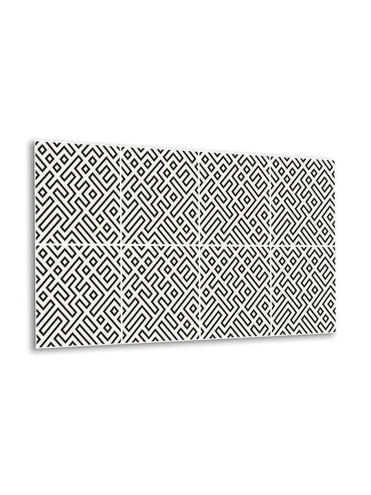 Panou Decorativ de Perete din Vinil Linii Geometrice 100x50 Cm