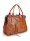 Leather Women's Tote Bag Brown