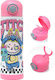 Koupakoupa Labubu Kinder Trinkflasche Rostfreier Stahl mit Stroh Rosa 500ml