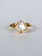 Damen Ring mit Perlen & Zirkonia aus Silber Vergoldet