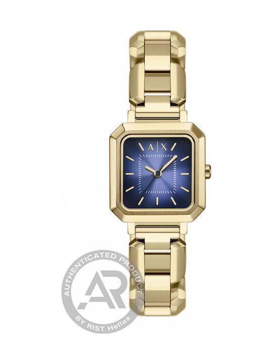 Armani Exchange Women's Watch with Gold Metal Bracelet