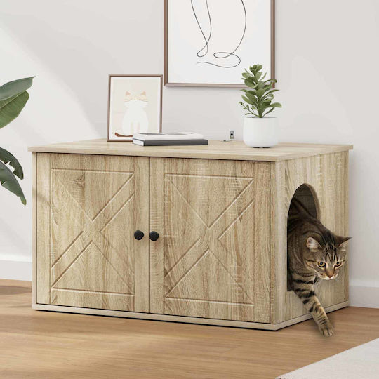 Vidaxl Σπίτι Γάτας Σονόμα 85 X 55 X 50,5 Εκ Επεξεργασμένο Ξύλο