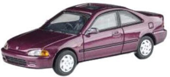 Macheta Auto Honda Civic Coupe Ej1 Camellia Visiniu Rhd 1:64 Para64