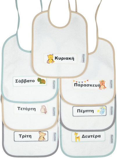 Ninetta Bebe Waterproof Bib Plastic with Lace Band 7pcs