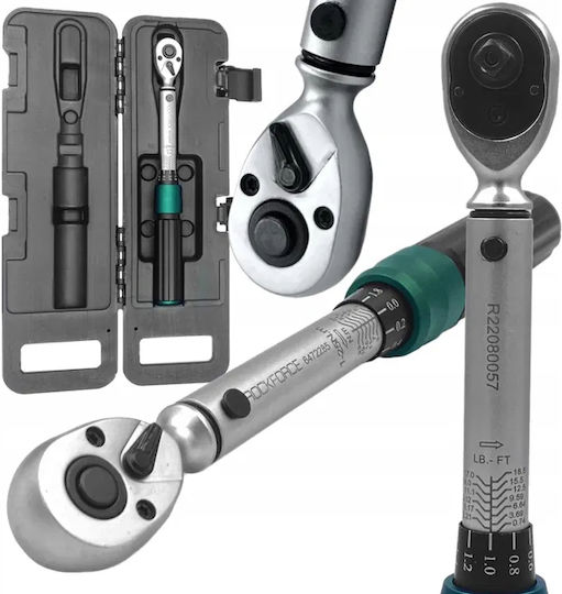 Rockforce Δυναμόκλειδο Καρέ 1/4" Ροπής 25-25 Nm