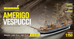 Mamoli Amerigo Vespucci Wood Scale 1:150 Mv57 Mamoli Amerigo Vespucci Wood Scale 1:150 Mv57
