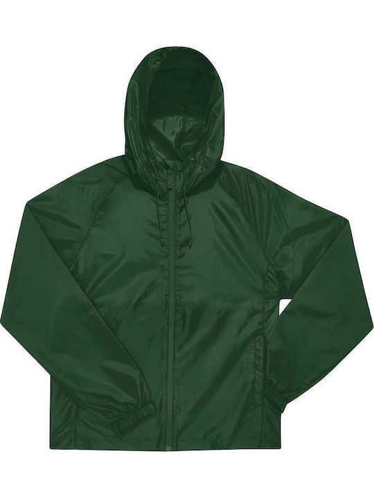 B&C Winter Jacke Winddicht Grün
