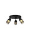 V-TAC Triple LED Warm White Spot in Black Color