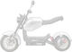 Set De Capace Din Plastic 3 Bucăți Scuter Electric Tx-01 Alb