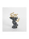 Decorative Sculpture People & Rock Gold-Black 14x5.5x21.5cm Pack 3 Pieces