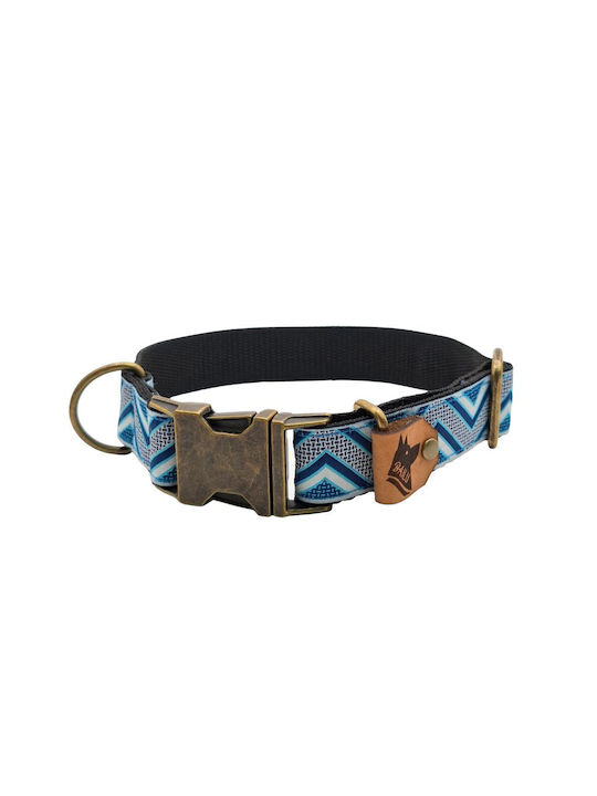 Hundehalsband Chevron Urban Verstellbares Stoffhalsband Bailu M 32 52cm Breite 2,5cm Blau Hundehalsband Chevron Urban Verstellbares Stoffhalsband Bailu M 32 52cm Breite 2,5cm Blau
