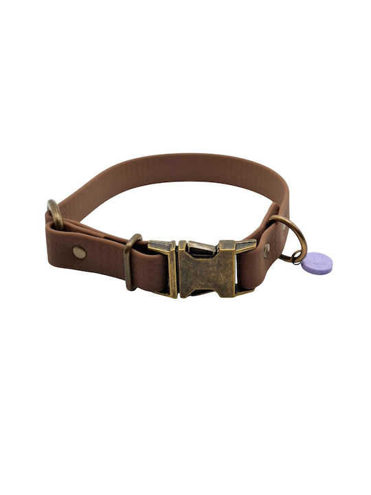 Κολάρο Σκύλου Hexa Brown Urban Ρυθμιζόμενο Περιλαίμιο Bailu S 27 37 Πλάτος 2cm Kafe