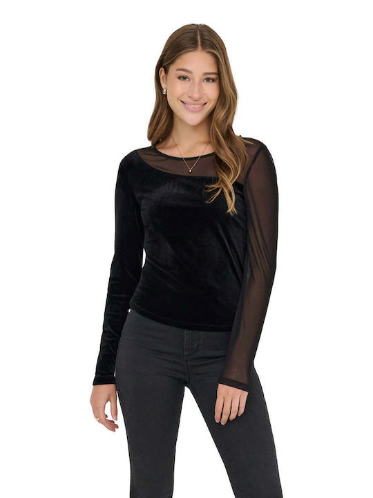 Only Women's Blouse Black Assymetric