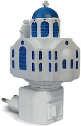 Ceramic Little Church Blue 11cm