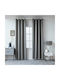 Beauty Home Κουρτίνα Συσκότισης με Τρουκς Γκρι 140x270εκ.