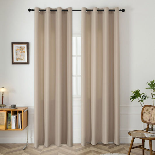 Beauty Home Пердета с Копчета Бежови 140x270см