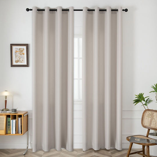 Beauty Home Vasilas Home Vorhang mit Grommets Beige 140x270cm