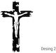 Metallic Cross Christ Depiction S35cm-x25cm Design-2