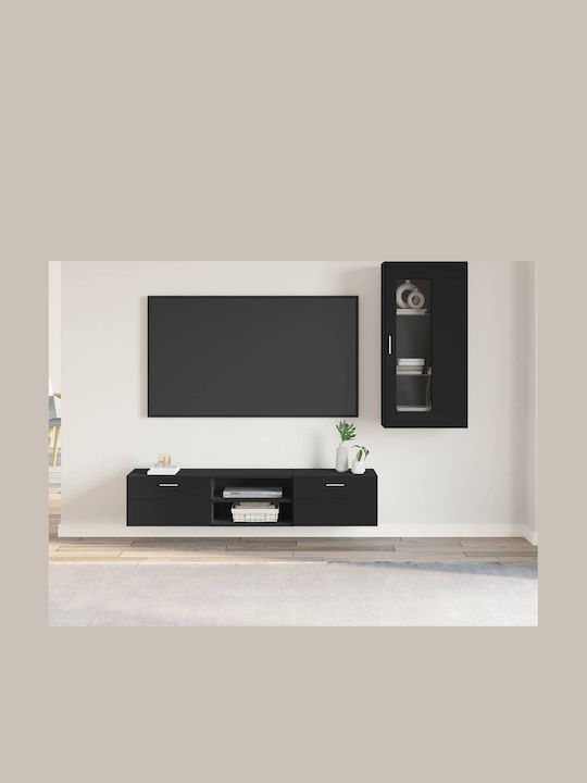Wohnzimmer TV-Einheit Schwarz M150xB39xH30cm