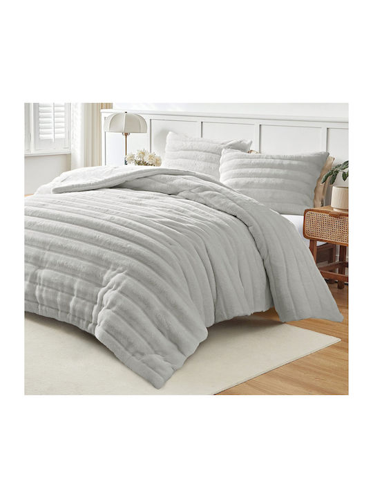 Liolios Home Комбинирано одеяло Кингсайз 260x240бр Volcano Lt Grey