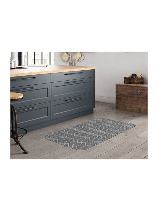 Nikotex Carpets Αντιολισθητικό Πατάκι Διάδρομος Κουζίνας Belmont Γκρι-άσπρο 67x150