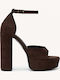 Brown Women's Sandals Closed Heel Mary Jane