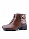 Women's Ankle Boots with Medium Heel Tabac Brown