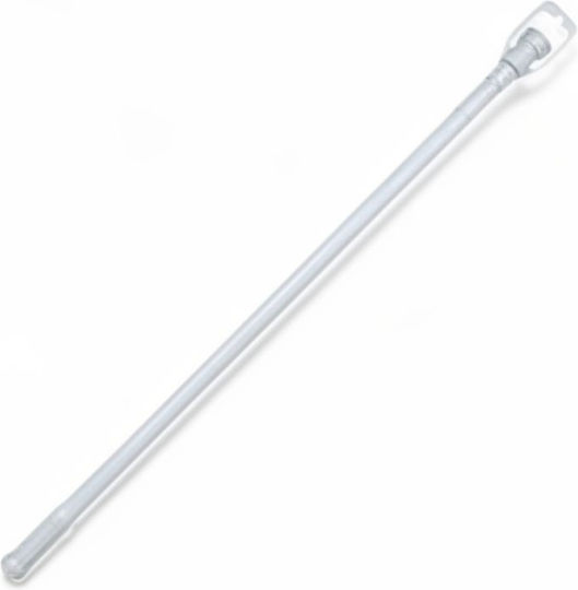 Teleskopisch Duschvorhangstange Gerade Saugnapf aus Aluminium Ø30mm 70-120εκ.