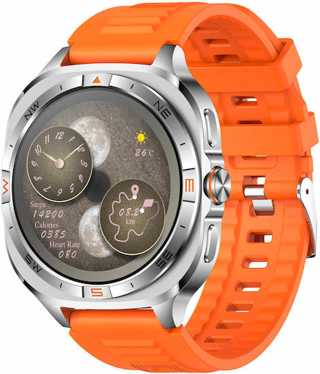 Microwear G400 Smartwatch με Παλμογράφο (Πορτοκαλί)