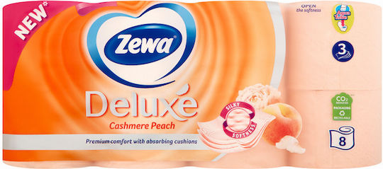 Zewa Deluxe Χαρτί Υγείας 8 Ρολά 8 Συσκευασίες