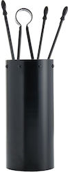 Zogometal Fireplace Tool Set with Stand Holder Beige