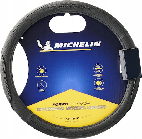 Michelin Steering Wheel Cover Black Black Stitching 36.8 39.4cm Wml-1003-n