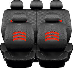 Car Seat Covers Guard Racer Full Set Black Red 4 Pieces Car Seat Covers Guard Racer Full Set Black Red 4 Pieces