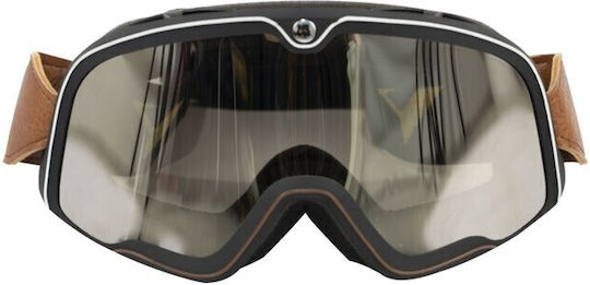 By City Motorrad-Reitbrillen Fahrer Schutzbrille Roadster Goggle Schwarz