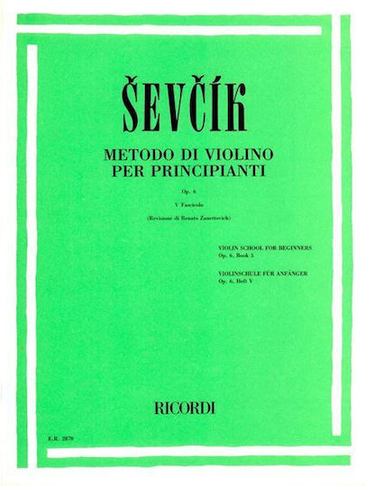 Otakar Sevcik Μέθοδος Βιολιού Op 6 Βιβλίο 5ο