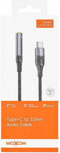 Moxom Конвертор USB-C мъжки към 3.5mm женски Бял 1бр 812