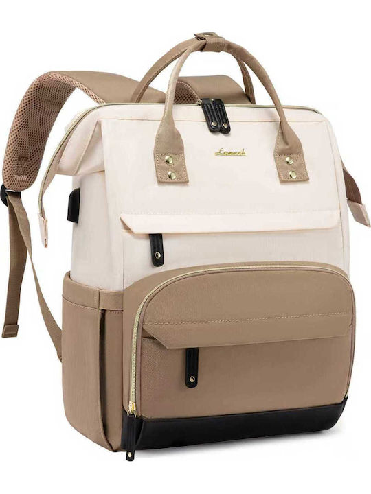 Lovevook Tasche Rucksack für Laptop in Beige Fa...