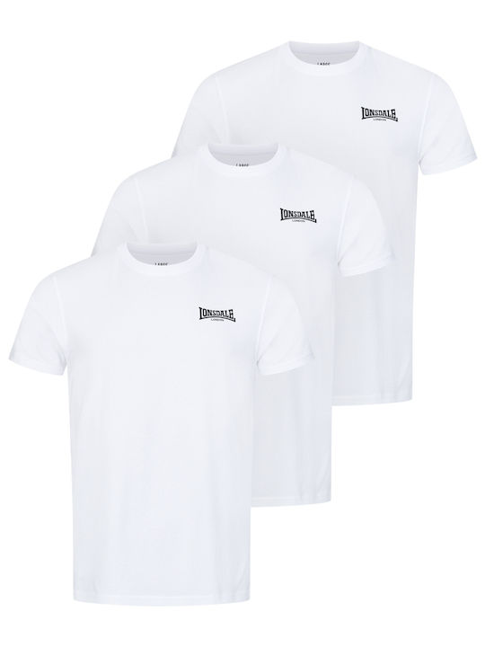 Roscommon Tricouri De Corp Pentru Bărbați Mâneci Scurte Albe 3Pack