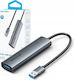 Vention USB-Hub 5 Anschlüsse USB 3.0 mit USB-A Anschluss Grau