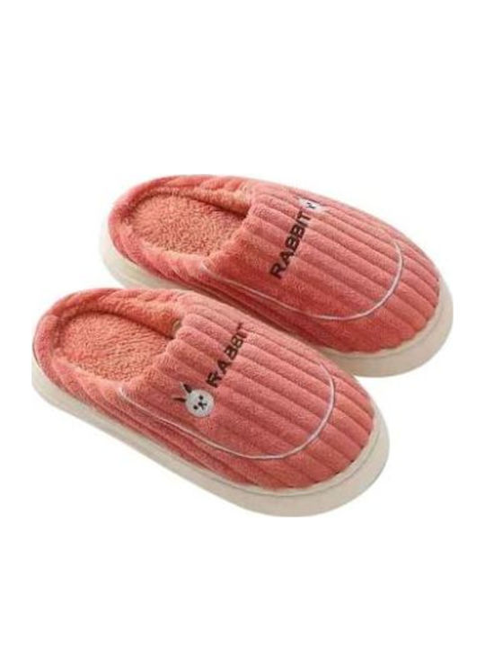 Winter Women's Slippers with Fur Orange