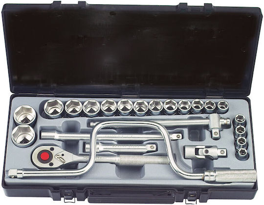 Force Ratschen- & Steckschlüssel-Sets 1\2" 24Stück