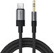 Acefast Braided USB 2.0 Cable USB-C male - 3.5mm Black 1m