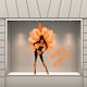 Carnival Display Window Sticker Woman 145x80cm
