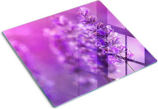 Multipurpose Glass Kitchen Board Tempered Glass Lavender 60x52 Cm