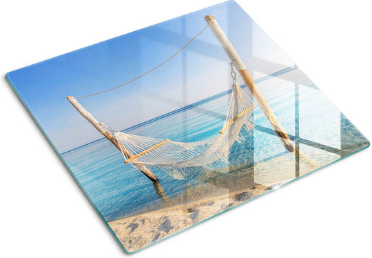 Placă De Tăiat Din Sticlă Pentru Servire Balansoar Lângă Mare 60x52 Cm