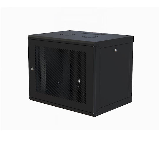 Elegant Wandmontiert Rack-Schrank 12U Schwarz Ψ0128